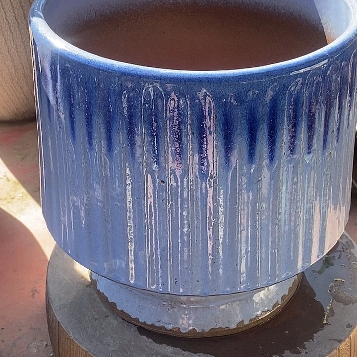 紫砂花盆口22高度22