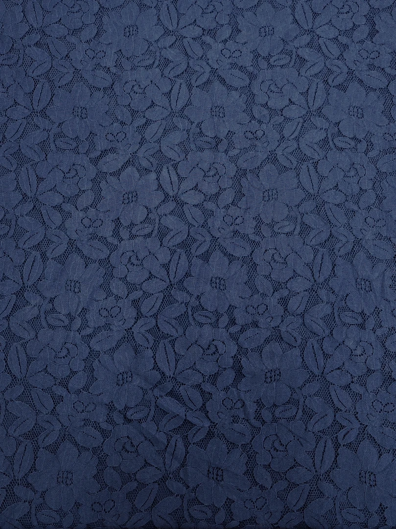 福2米宝蓝色花朵底布旗袍工艺布料布头布头布料小布头专卖310