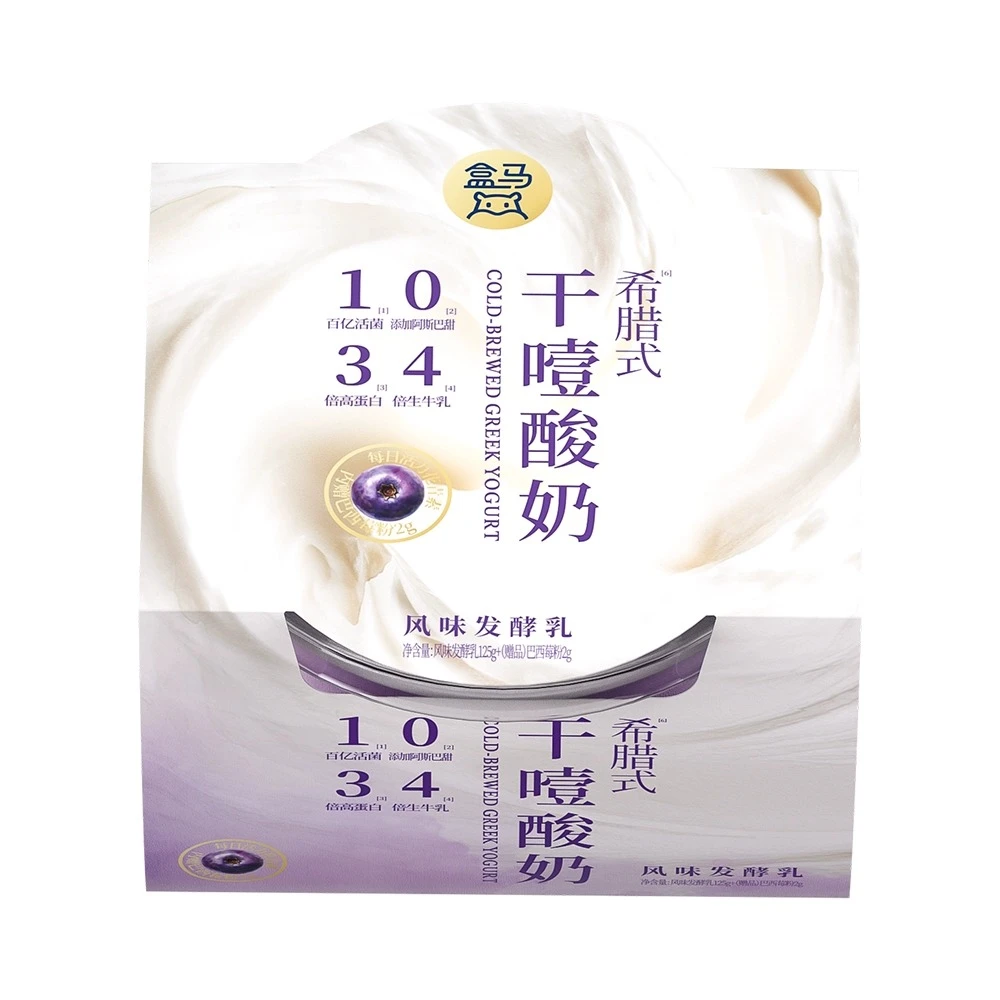 盒马 希腊式干噎酸奶 125g+赠巴西莓粉 2g