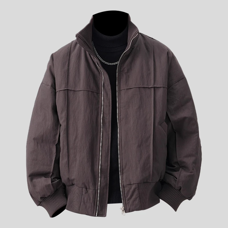 ohmmayby高级感立领90白鸭绒男冬羽绒服新款宽松保暖加厚外套上衣