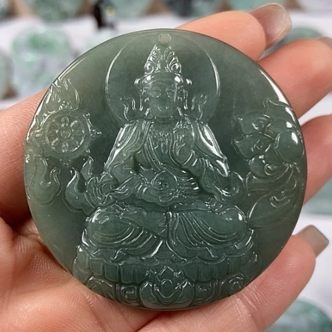 翡翠颈饰未镶嵌观音福利