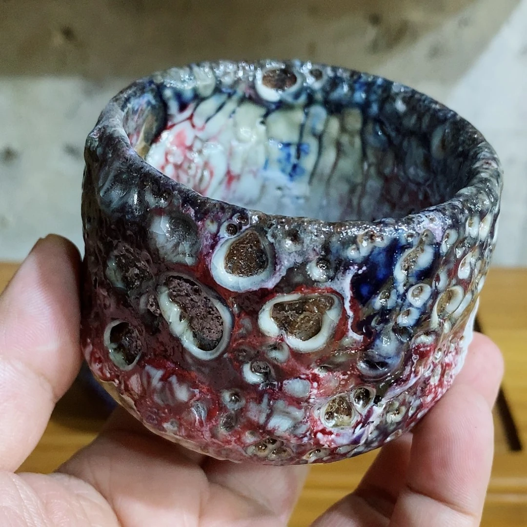 粗陶志野柴烧茶器