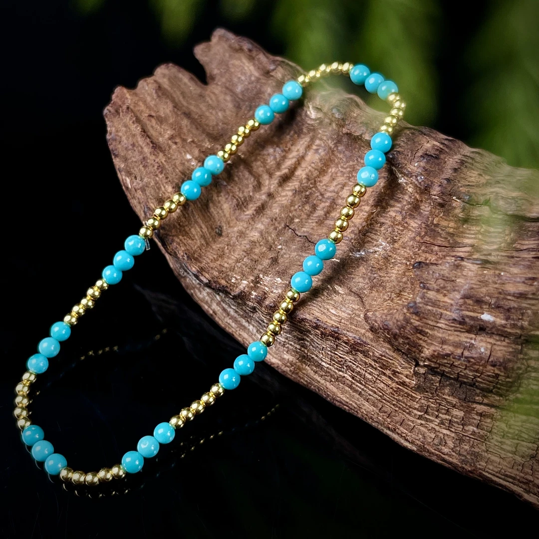 【黄十八专属】 安曼博绿松石美松手链 约2mm XZ0017BZ