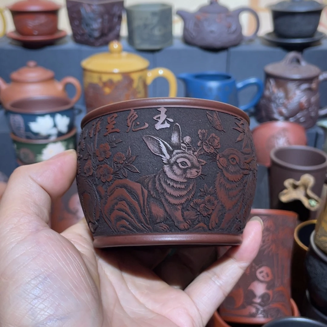 原矿紫砂手工主人杯