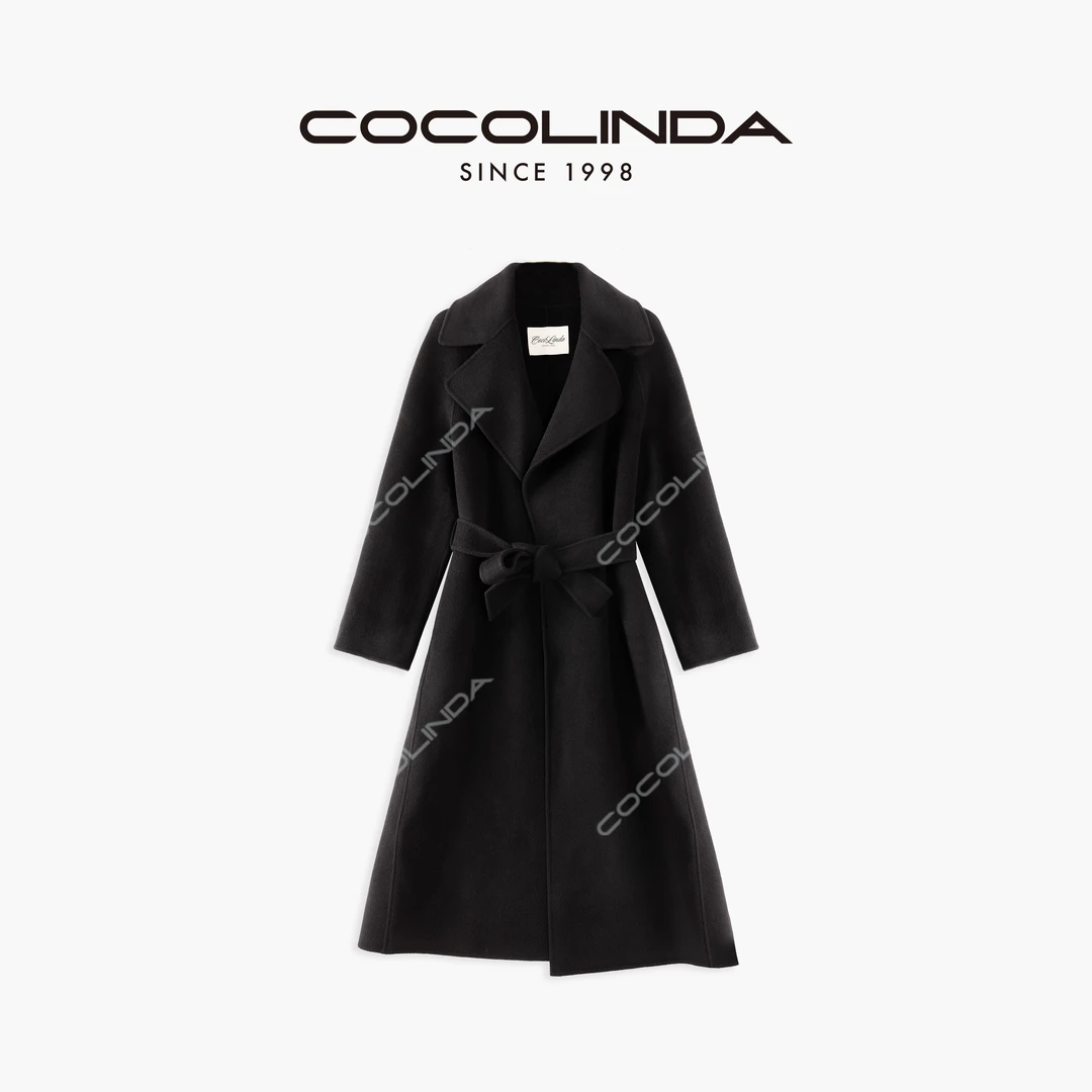 COCOLINDA | 拉夫风老钱绵羊毛男女CP手工双面呢长款大衣C3171