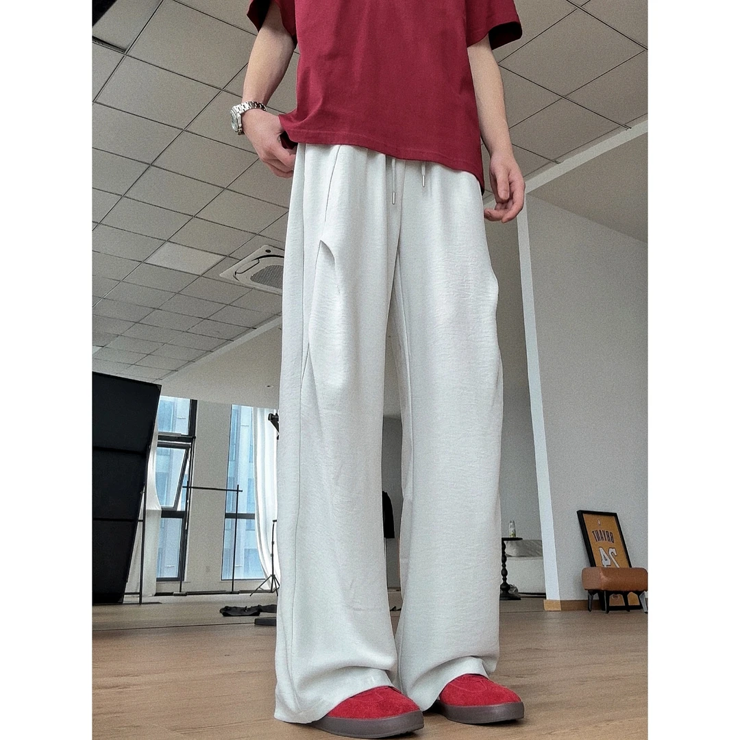 York Zoom夏季轻薄透气凉感垂垂裤休闲裤长裤拖地裤显高显瘦薄款