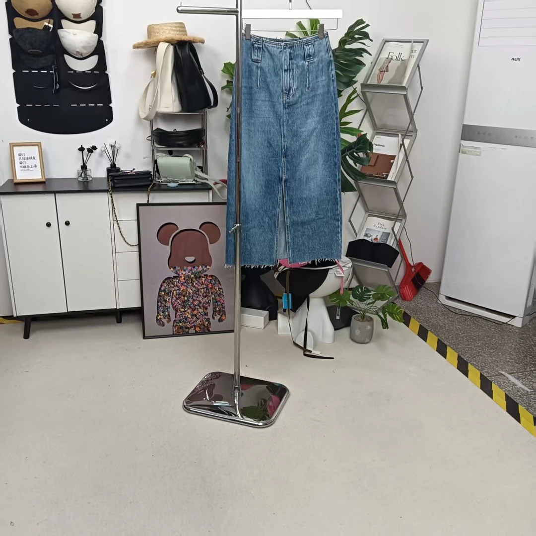 TN-开衩直身牛仔裙3118