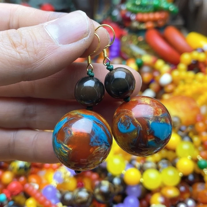 树脂制品81号彩色耳坠