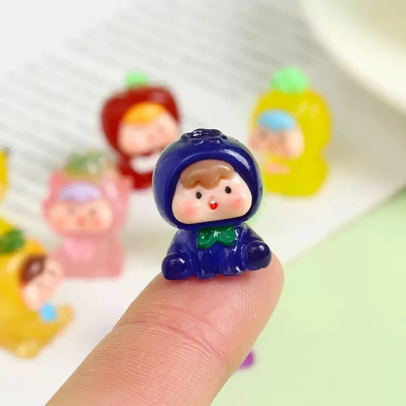 【九宫格】一包2个夜光迷你小号四代水果崽崽对对碰树脂萌粒摆件