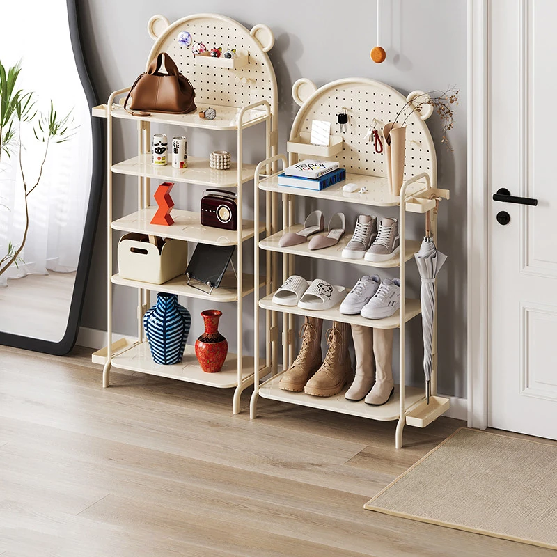 格美居鞋架家用门口多层拖鞋架子入户窄门室内免安装儿童小型鞋柜
