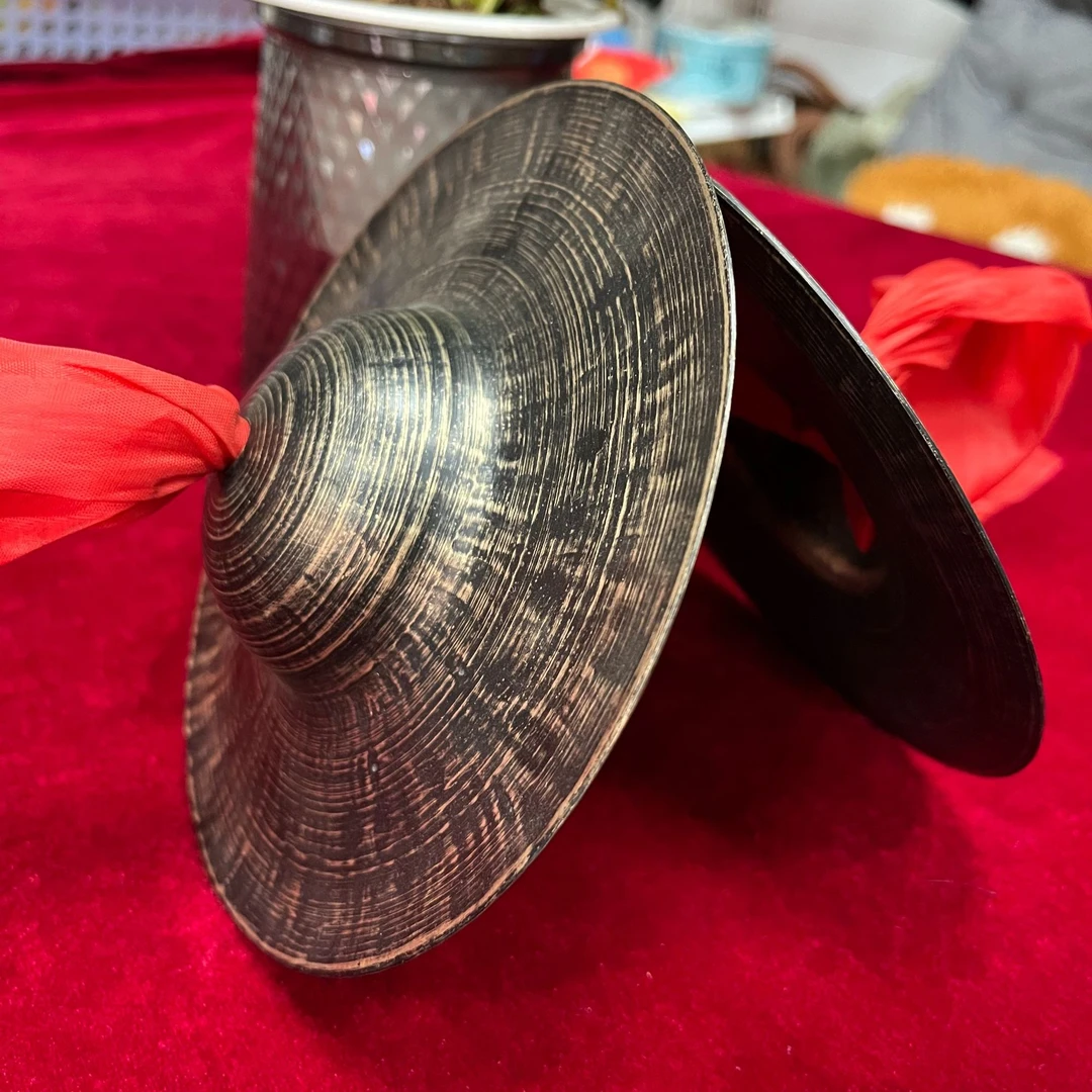 青铜小京钹15/17/19公分民族打击乐器青铜小京钹三句半军镲钹水镲