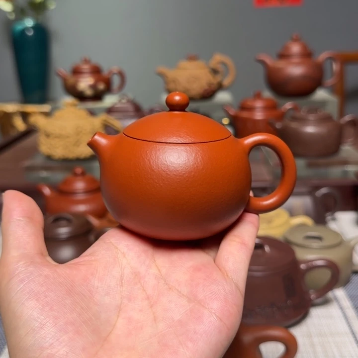 茶壶紫砂全手工西施小煤窑朱泥 145cc