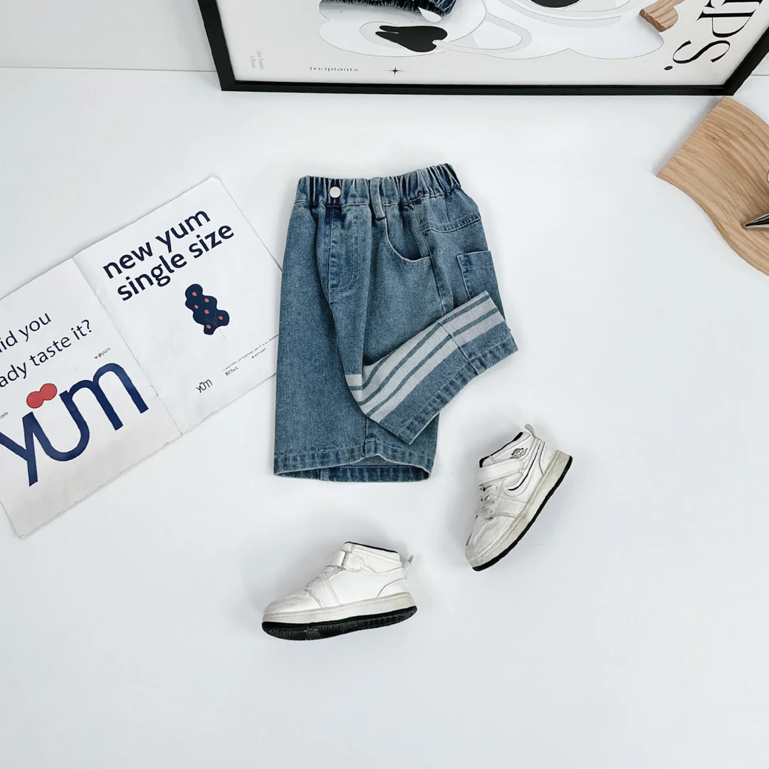 儿童短裤牛仔薄款男童裤子宽松夏季时尚潮牌 HZ25400悠悠童话童装