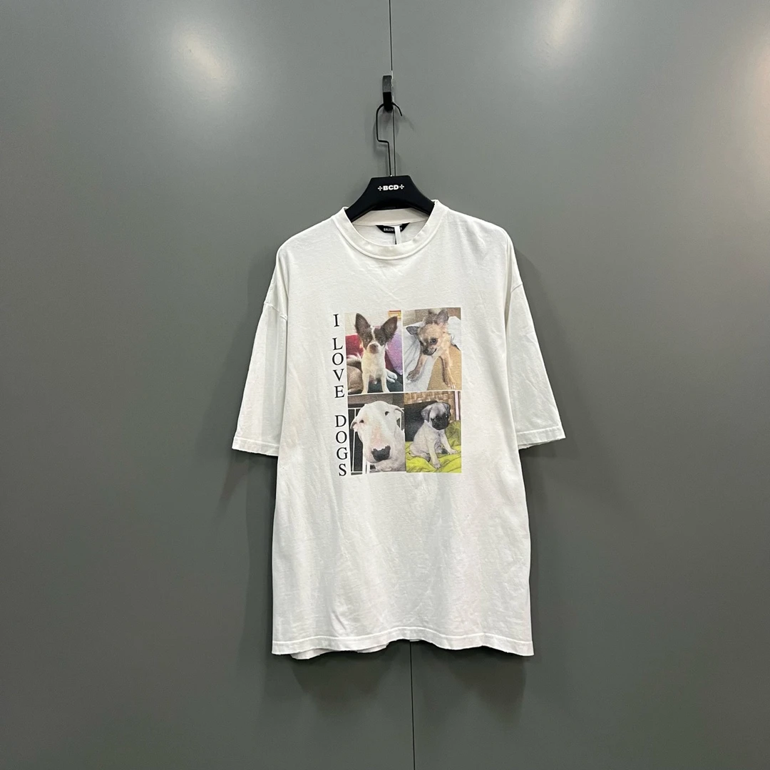 95新 Balenciaga/巴黎世家 小狗破坏短袖 S码/15000/