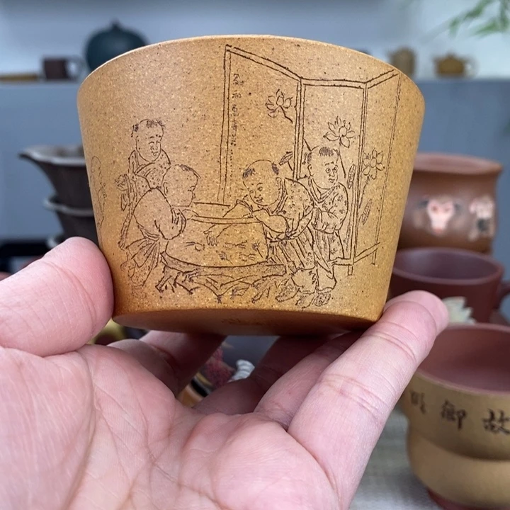 紫砂茶杯宜兴紫砂主人杯