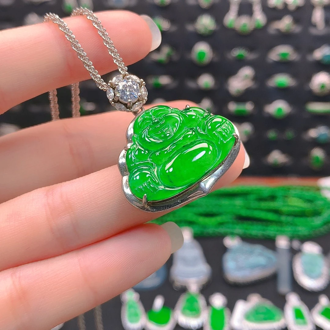 翡翠未镶嵌吊坠(不含链)佛公