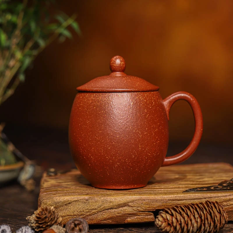 手工盖杯 | 陈富才大容量红降坡龙蛋盖杯