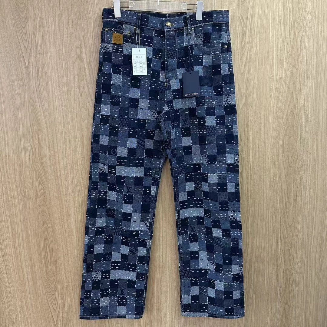 未使用 LouisVuitton/路易威登 FW25棋盘格滑板牛仔裤31码2591505