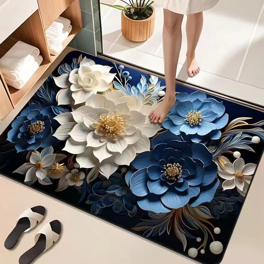 【新疆包邮】硅藻泥软垫浴室吸水地垫卫生间厕所进垫子速干脚垫耐脏