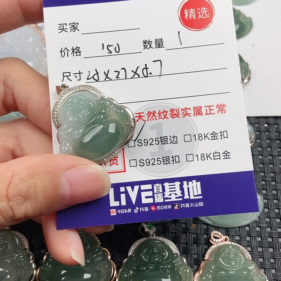 翡翠银S925镶嵌颈饰