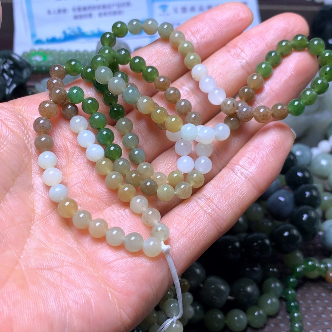 和田玉未镶嵌手链6