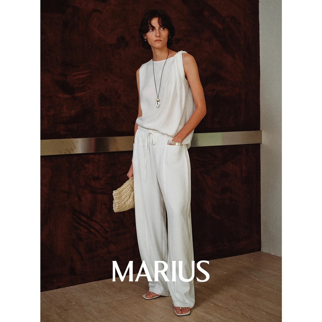 MARIUS"本色套"休闲风法式时尚套装无袖ins风极简高智套装