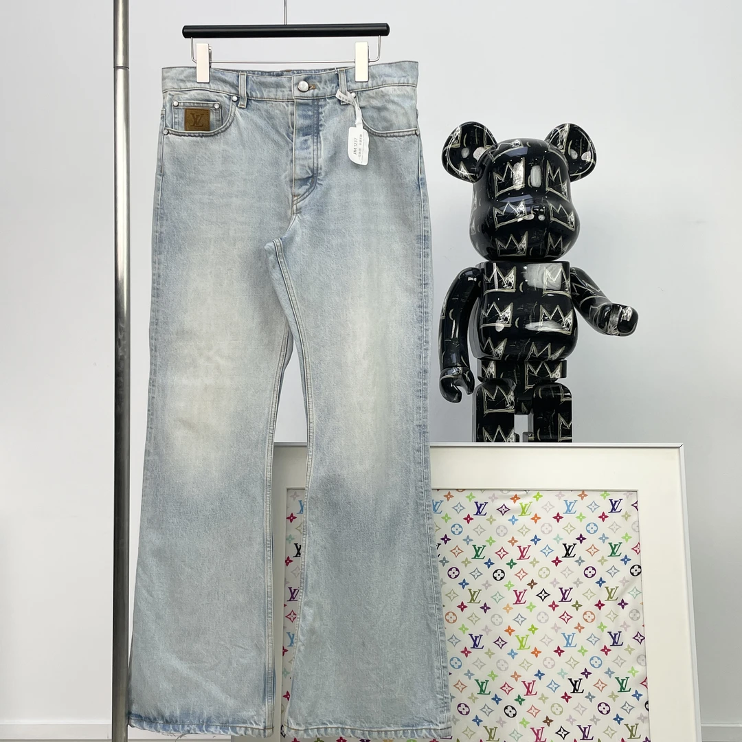 99新 LouisVuitton/路易威登 1237/SS25蓝Logo牛仔裤 /31码/污渍