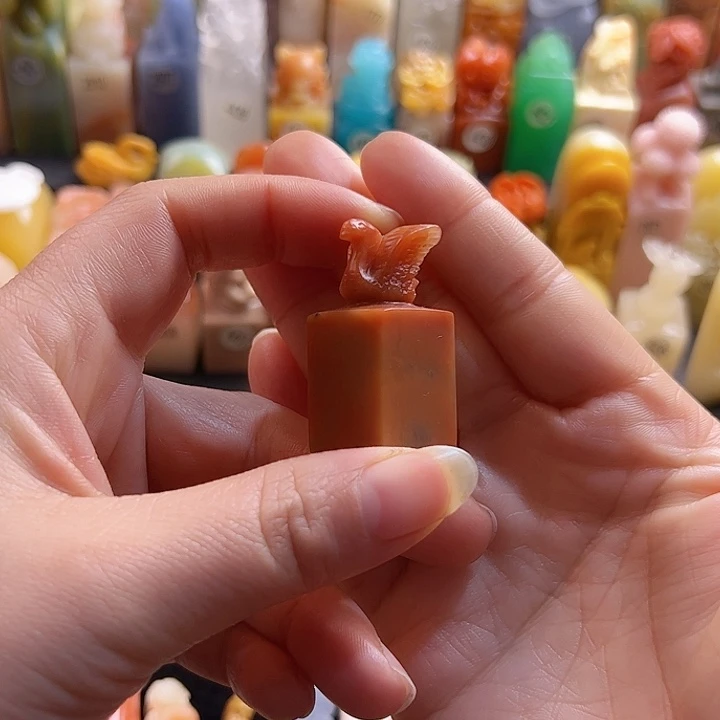 老挝石印石手工定制，1.8厘米，天鹅，包刻字