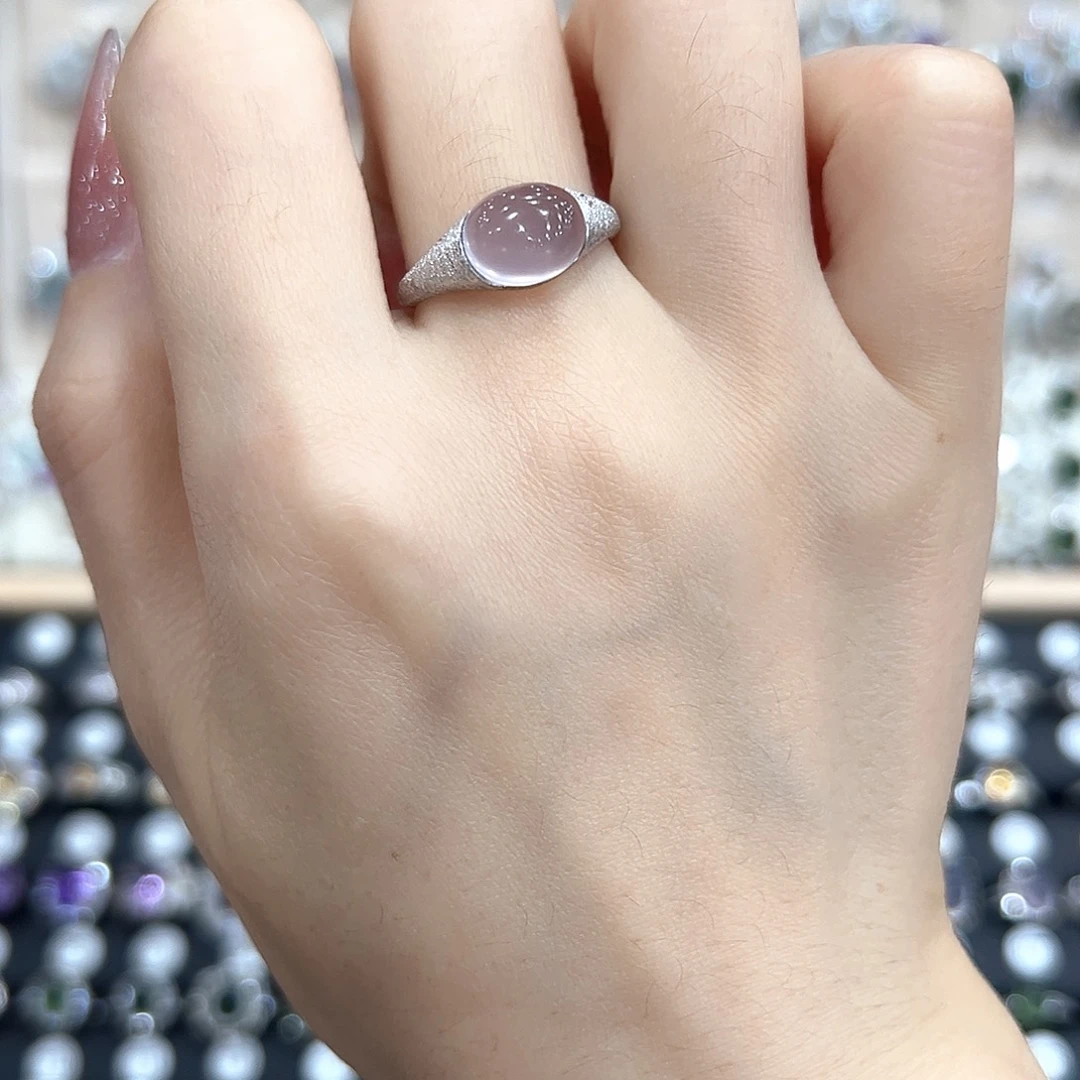 水晶戒指银S925镶嵌