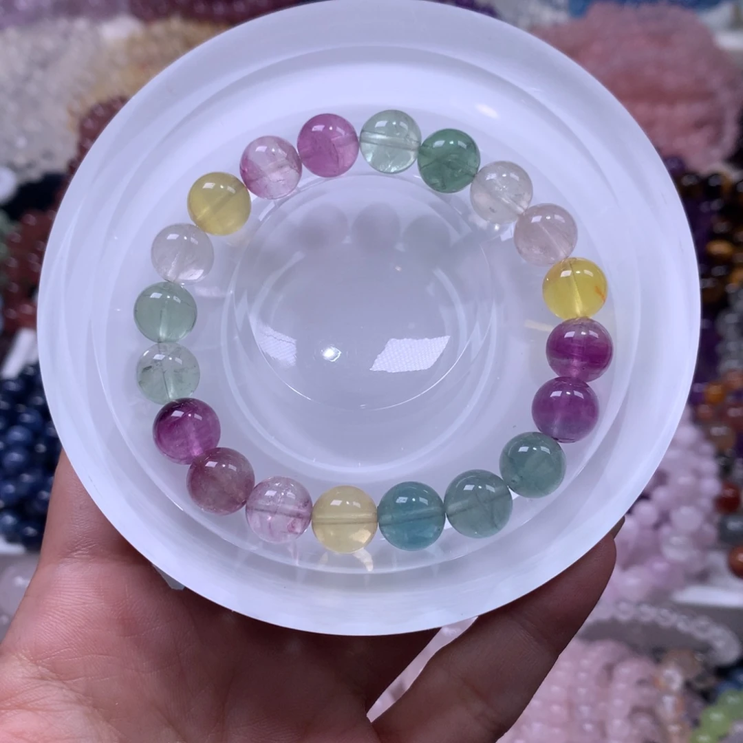 未镶嵌手链水晶彩虹糖果莹石卡9.5