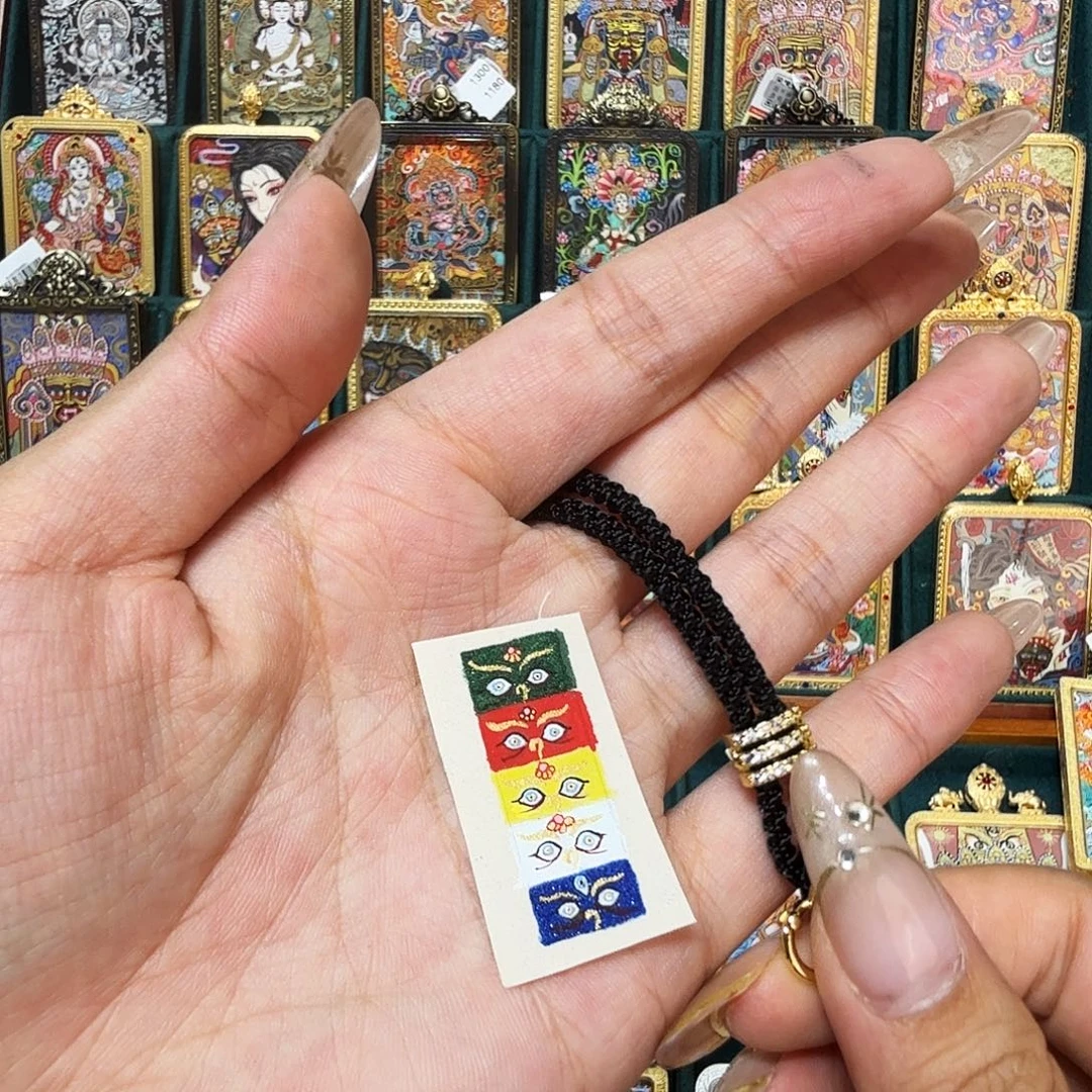 吊坠热贡纯手绘唐卡非遗文化