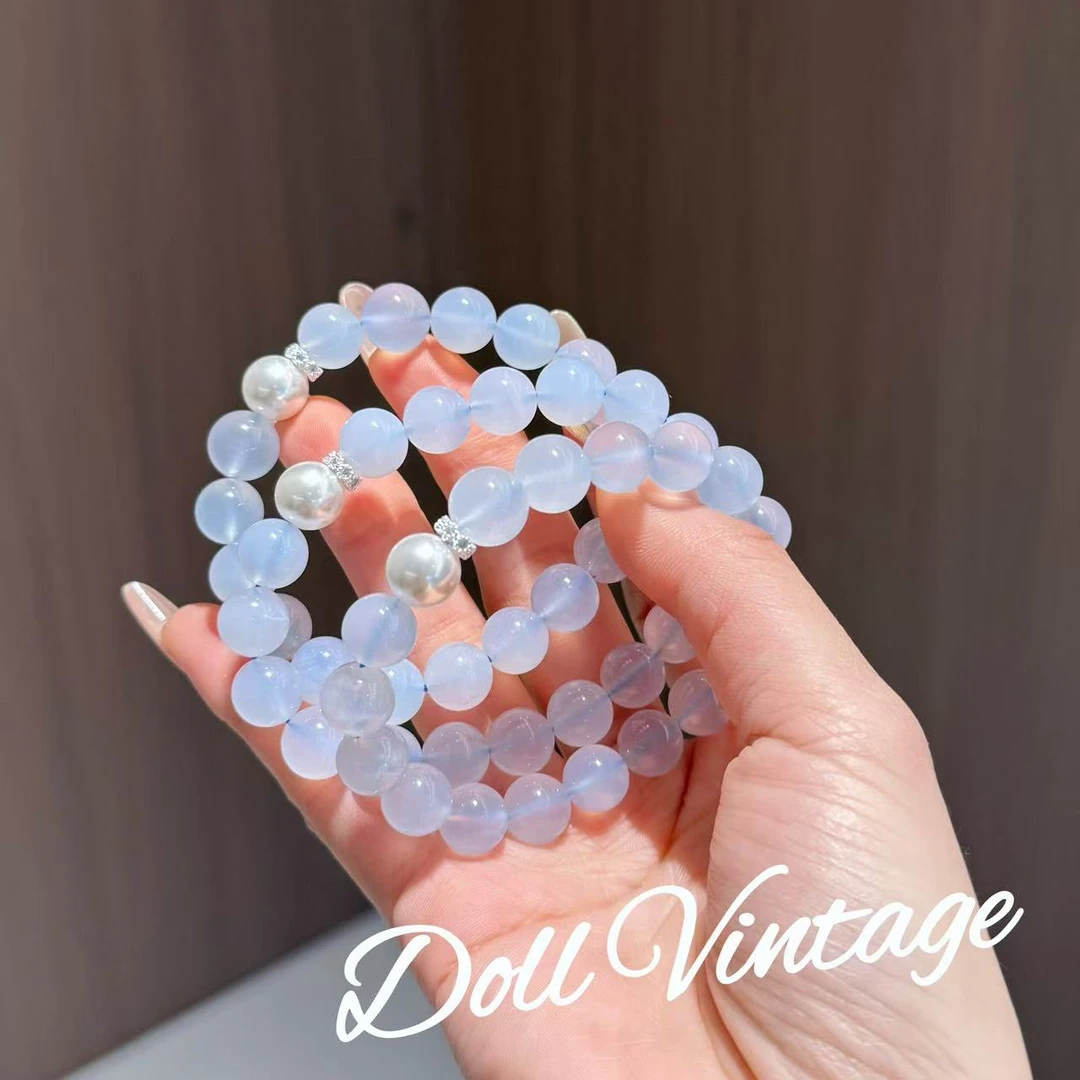 F25-蓝玉髓+施家珍珠手串