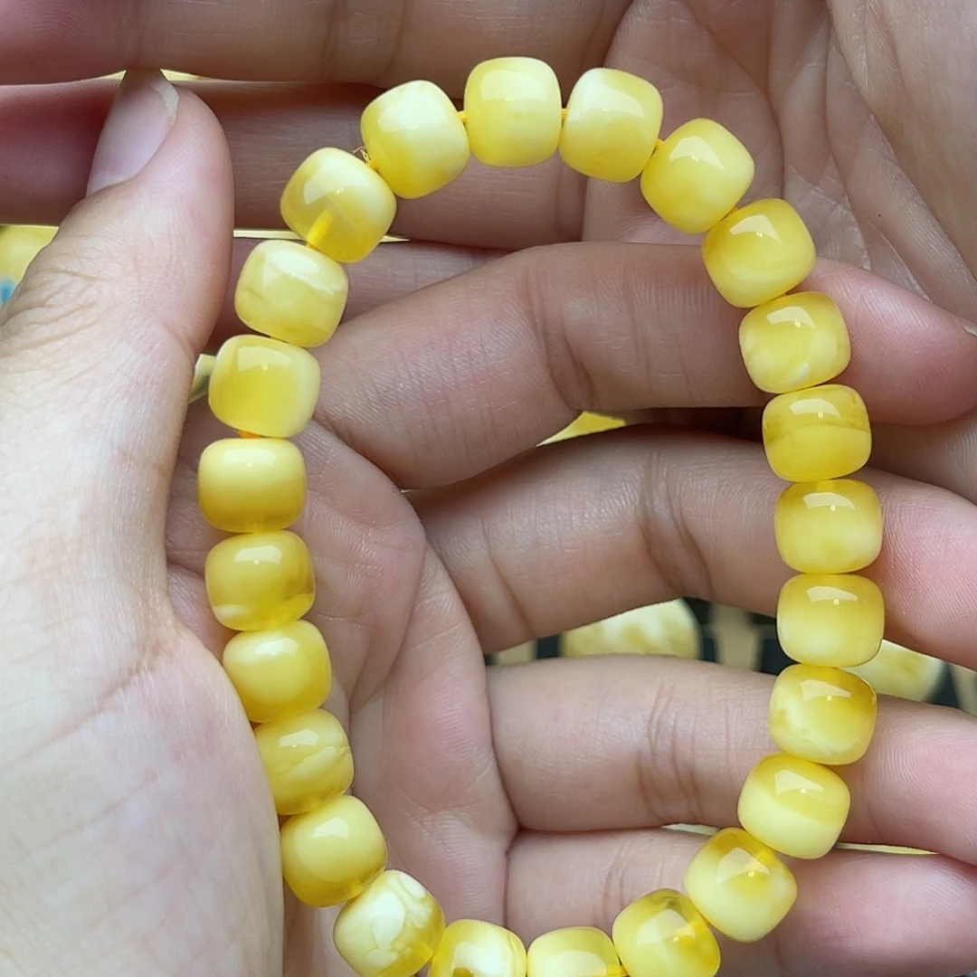裸石琥珀未镶嵌蜜蜡手串梦