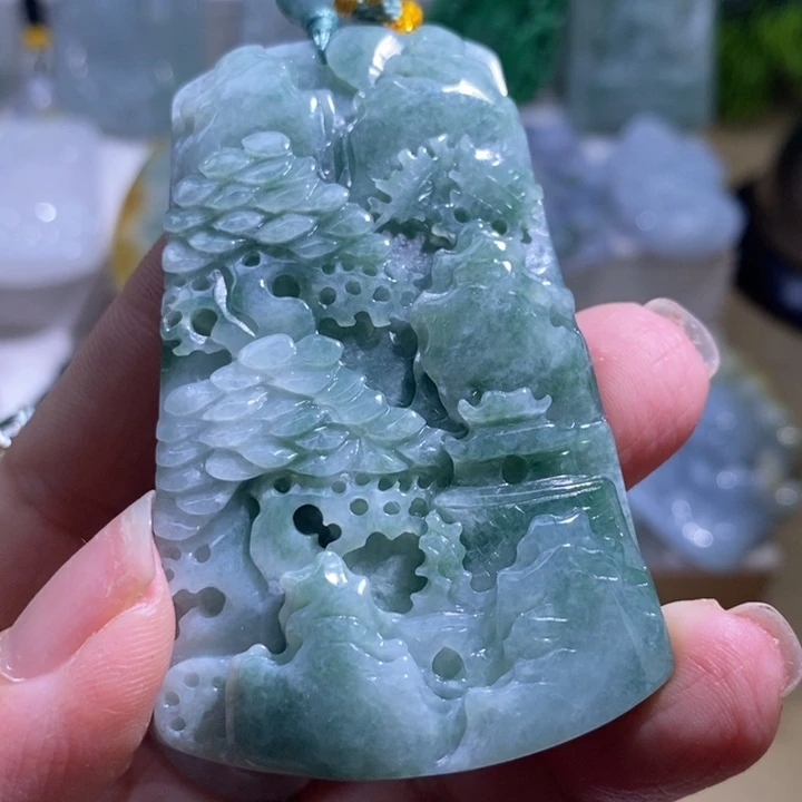 【闪购商品】翡翠挂件未镶嵌山水