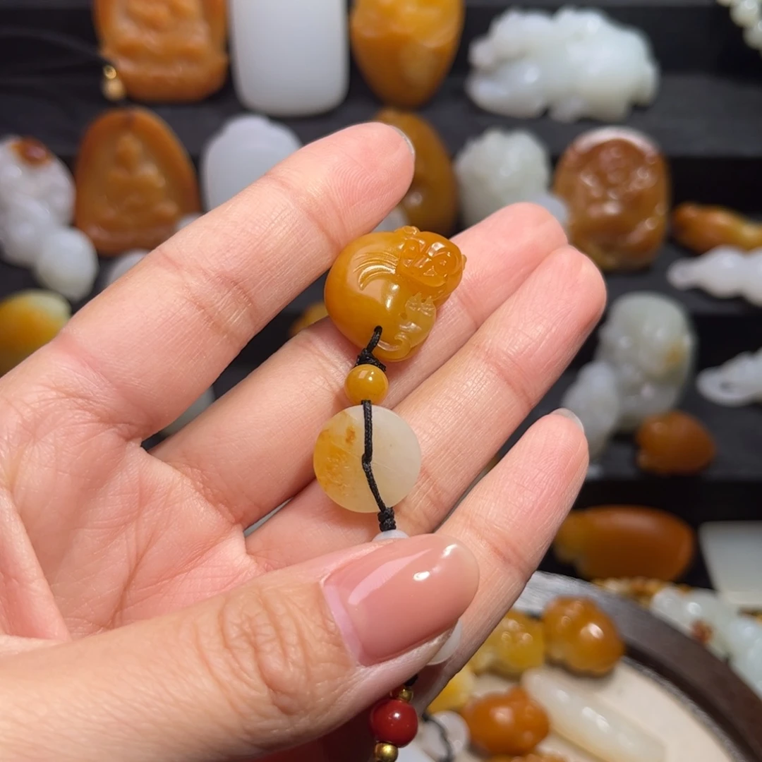 和田玉颈饰未镶嵌皓****货