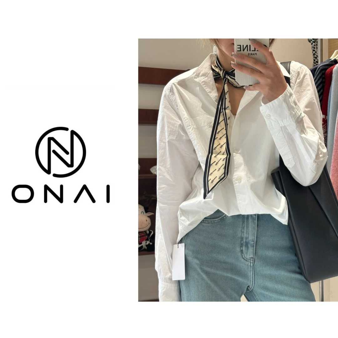 【Onai】高级感翻领白衬衣25031