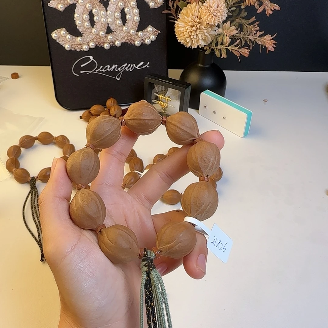 我***辣橄榄核手串原生态梅林铁核21×26