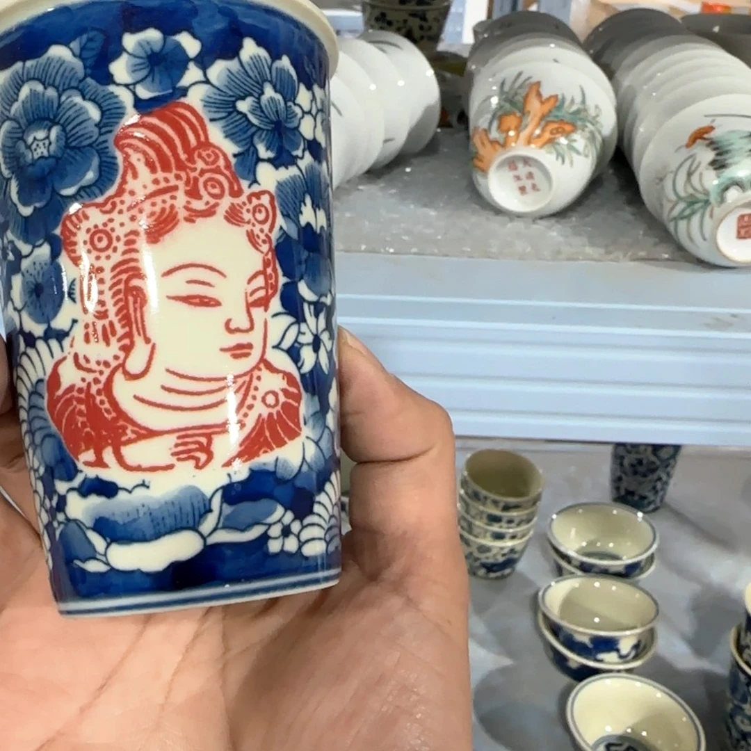 瓷片摆件手绘瓷器全部处理