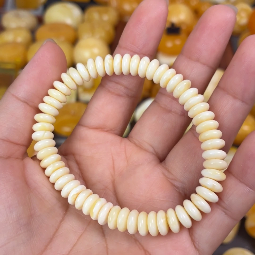 蜜蜡未镶嵌吊坠(不含链)算盘珠