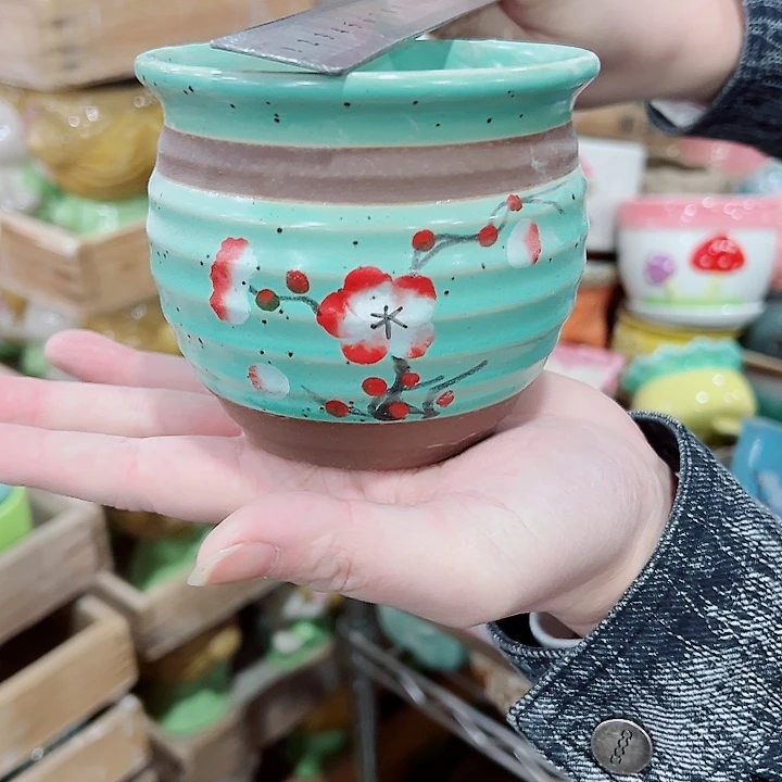 有孔，凑单福利满10元发货陶瓷多肉花盆！