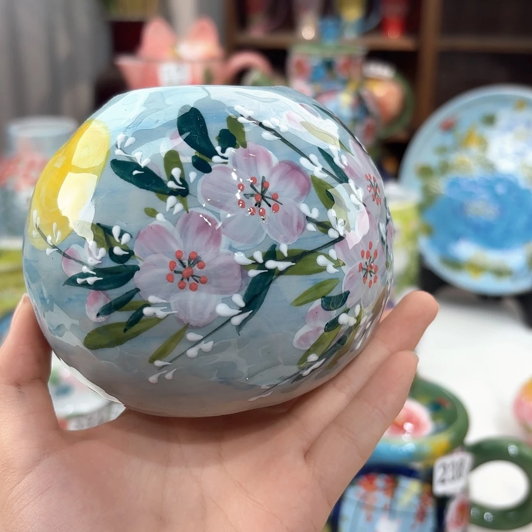 景德镇手绘高温釉下彩陶瓷茶具