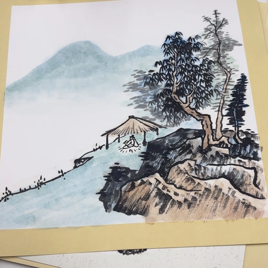 国画38-38卡纸作品艺