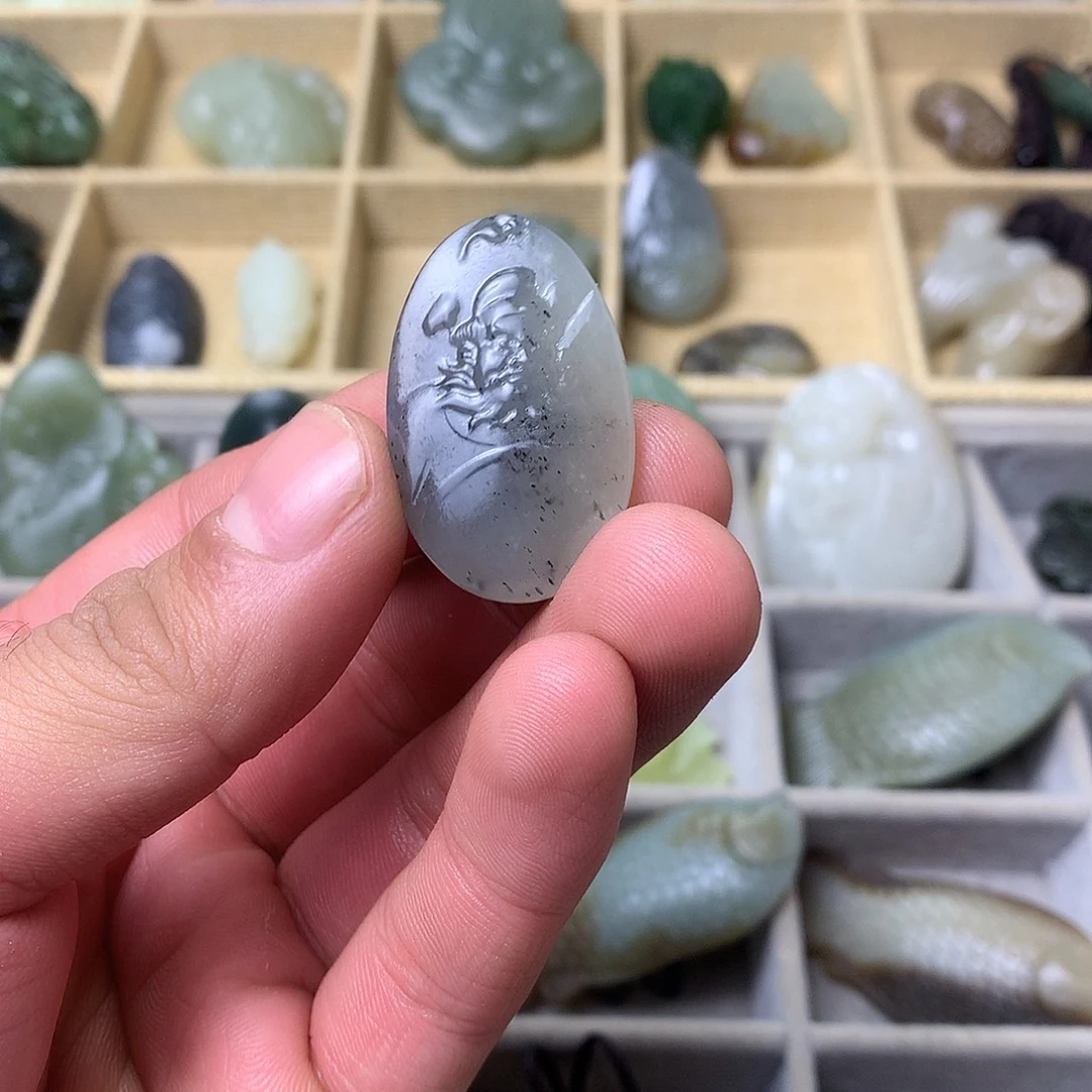 和田玉未镶嵌吊坠(不含链)