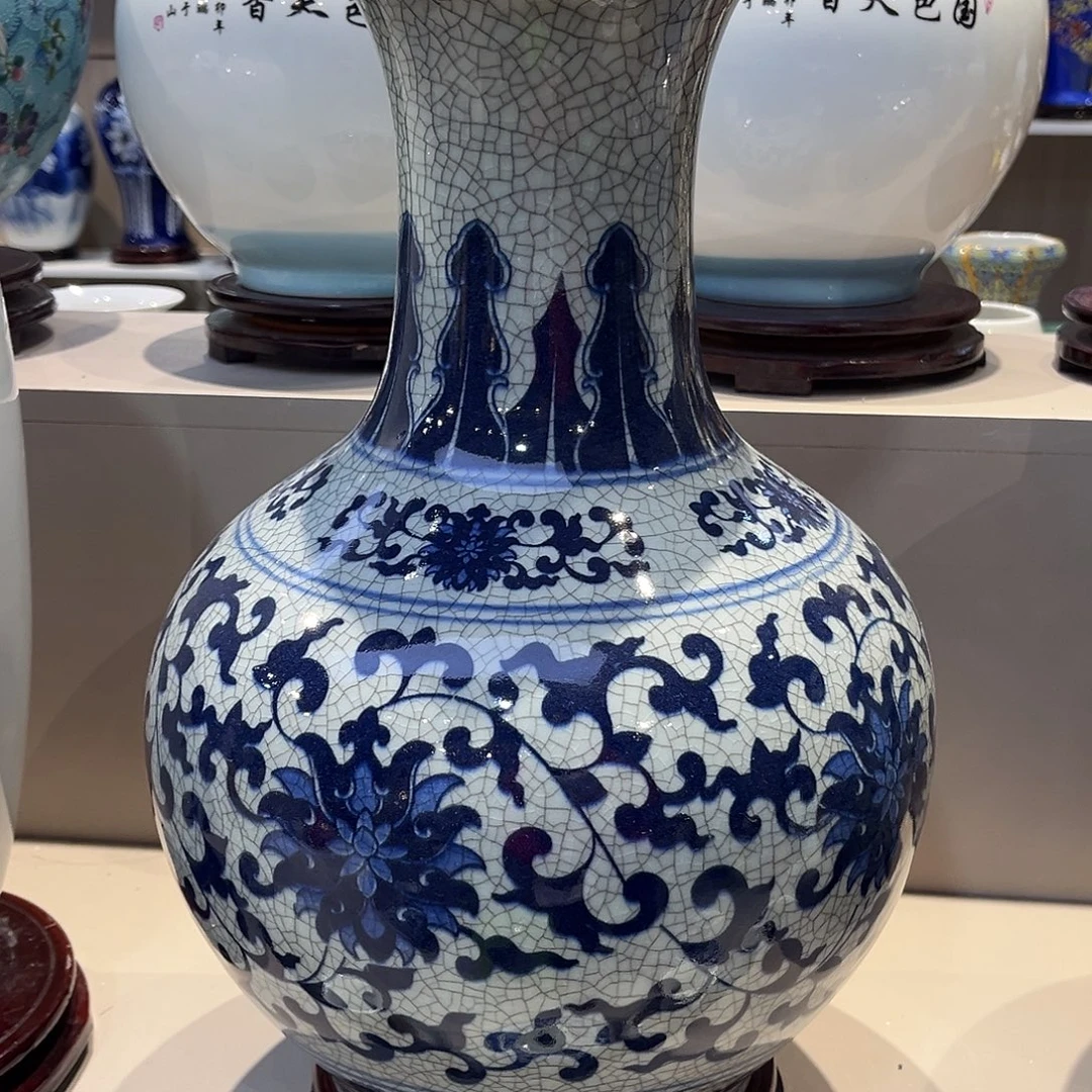 茄***子陶景德镇陶瓷40公分一个