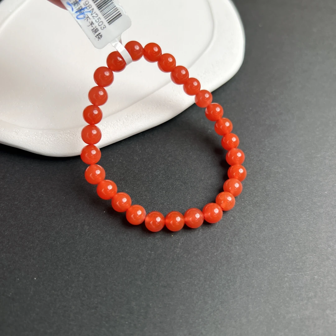 保山南红单圈手串7-7.5mm