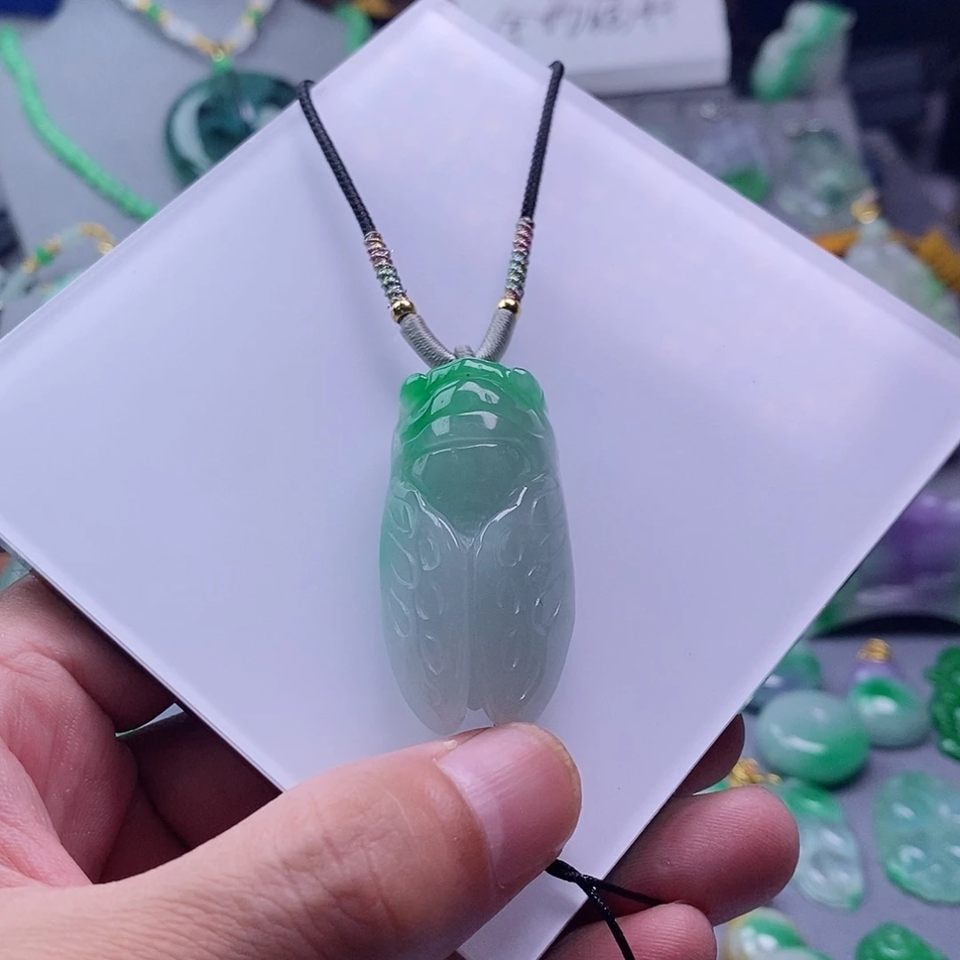 翡翠未镶嵌吊坠(赠链)