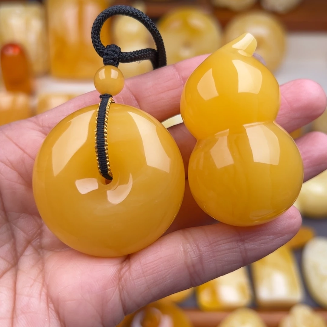 琥珀颈饰未镶嵌纯天然琥珀蜜蜡无优化