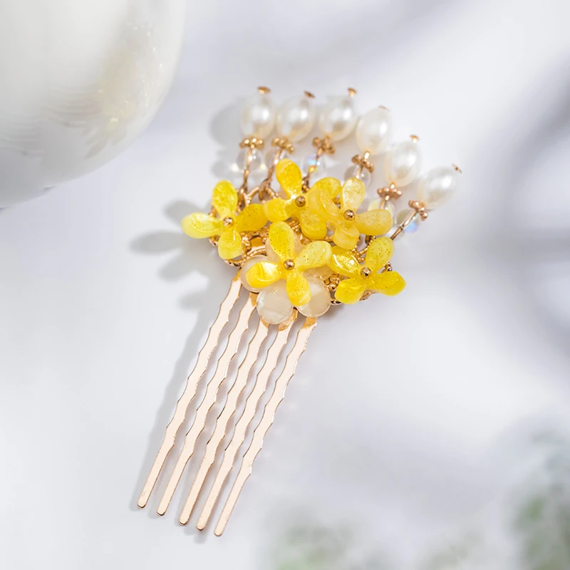 古风汉服配饰桂花小发梳