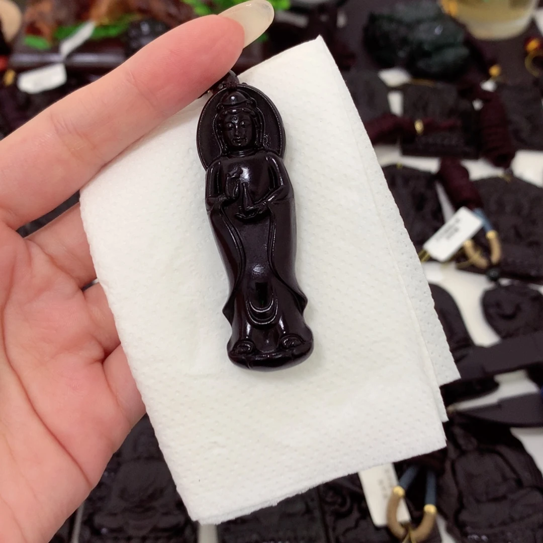 s***g天然缅甸a货钢琴黑挂件