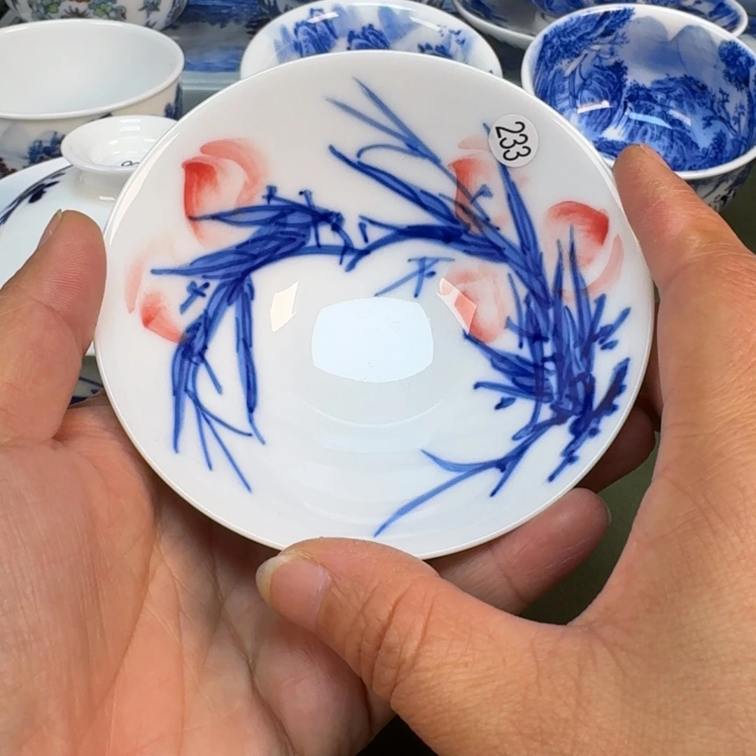 陶瓷景德镇纯手绘茶具圆圆233